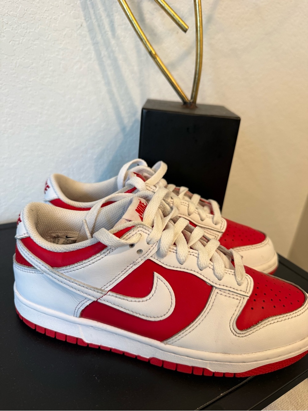 Nike Dunk Kids Red and White Low-Top Sneakers
